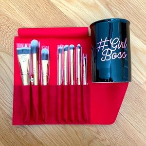 NEW LUXIE BRUSHES!! 3 face, 5 eye brushes! With brush holder!